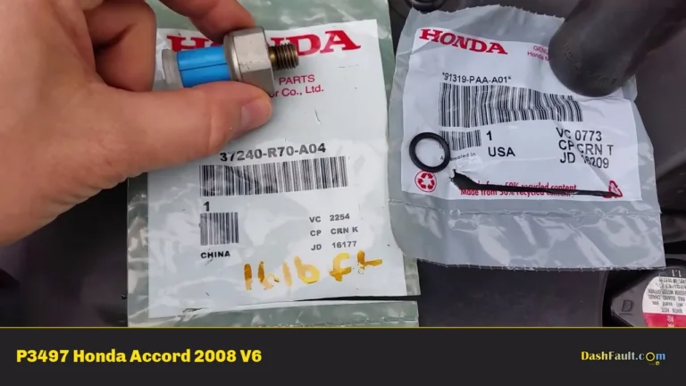 P3497 Honda Accord 2008 V6